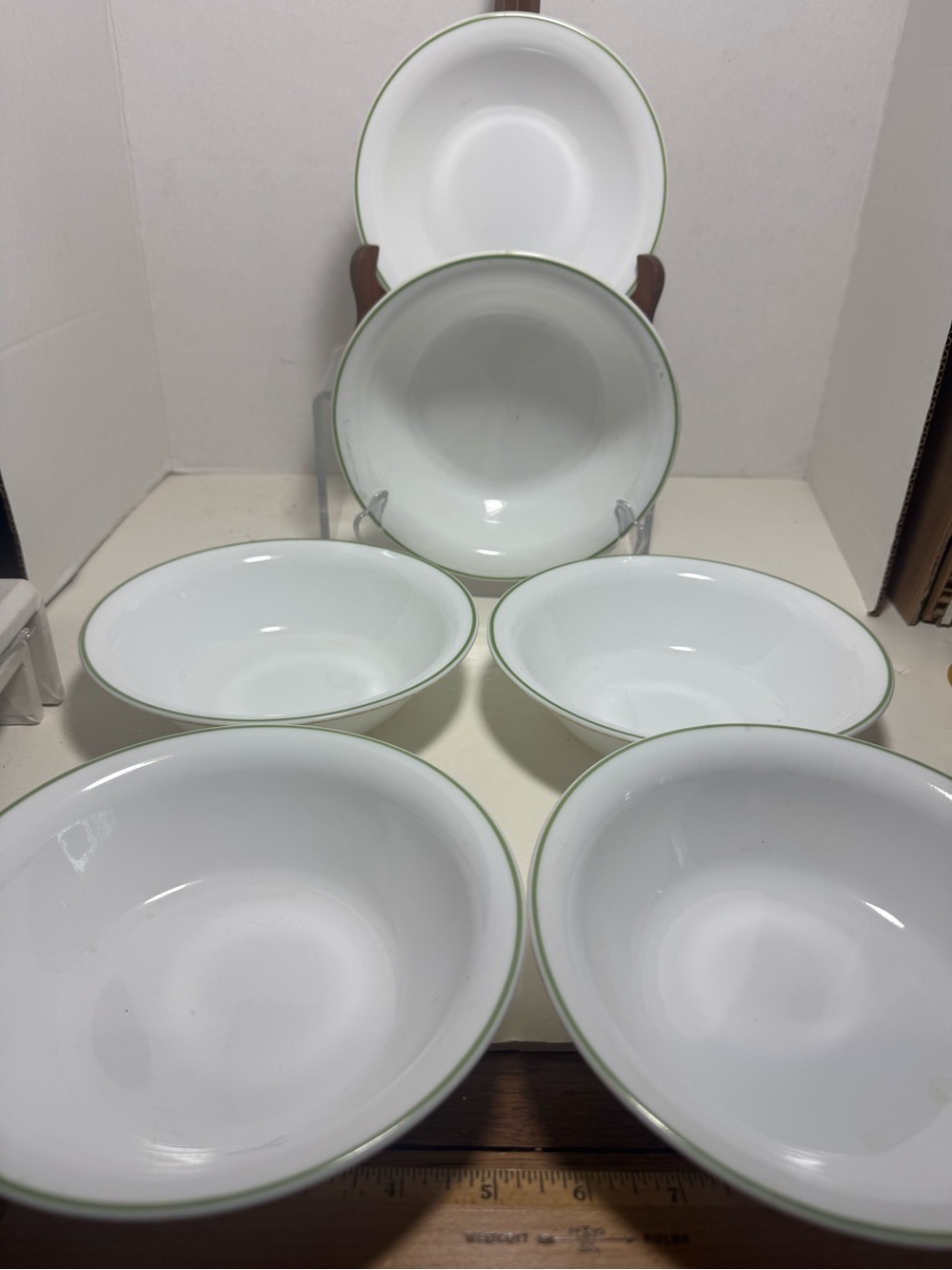 6CORELLE shadow Iris 7.2 516 ounce flared rim cereal, soup salad bowls